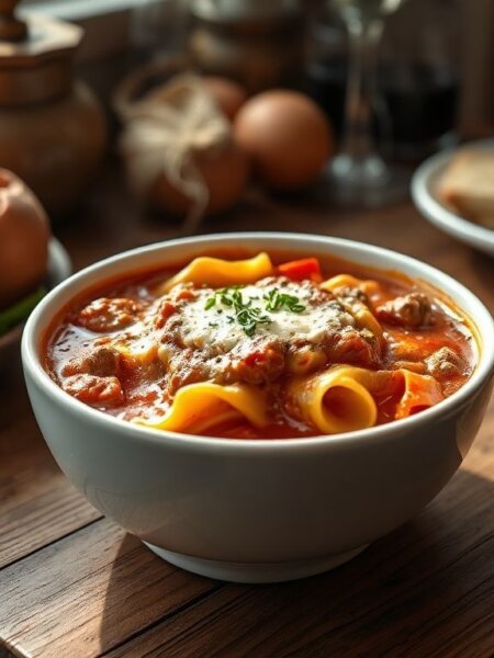 Homemade Lasagna soup