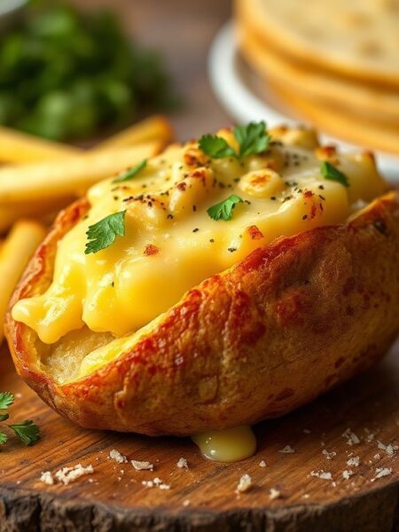 Cheese-Stuffed Sweet Potato